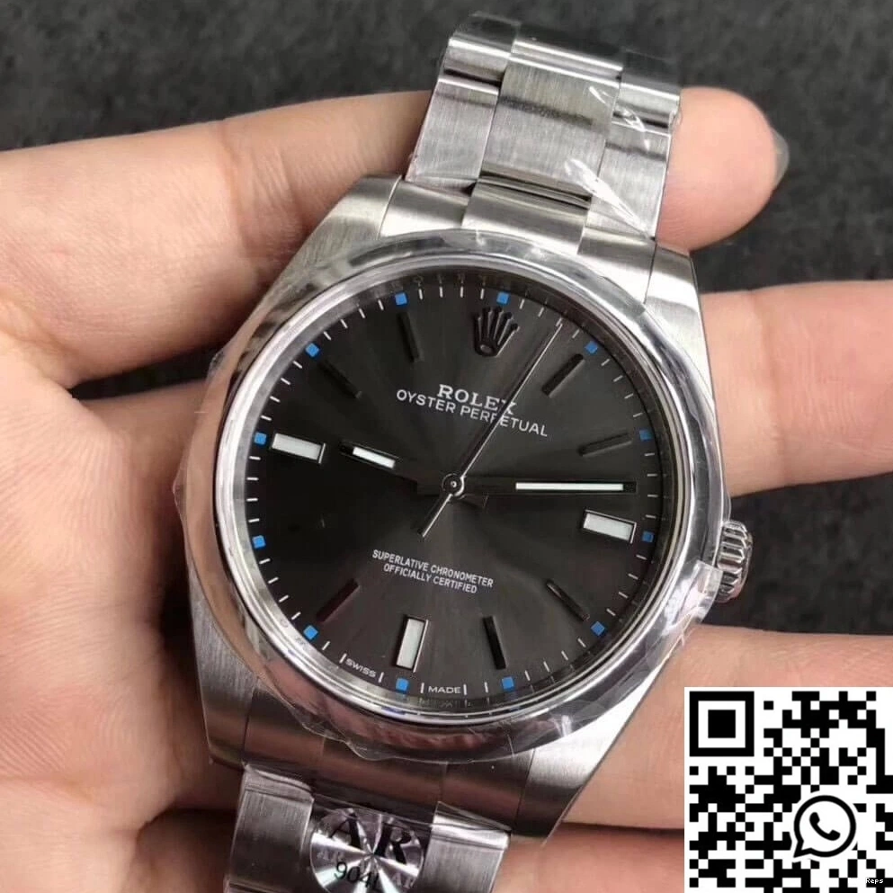 Grey 39MM 114300 Oyster Rolex Dial Factory Perpetual AR 0905